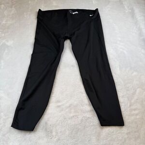 Nike Dri-FIT Black Leggings 3X Womens Activewear Running Training Workout